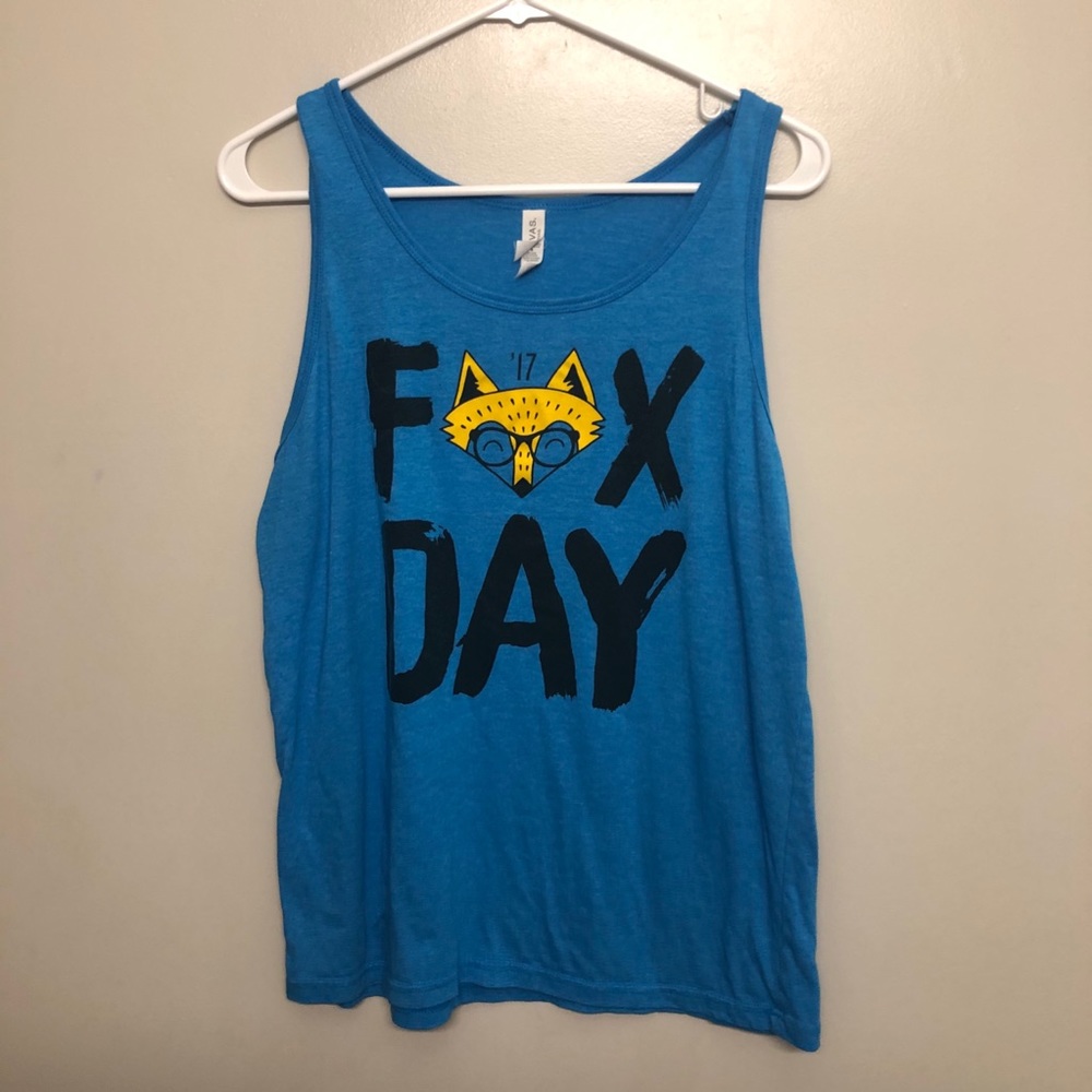 Fox day tank top blue medium